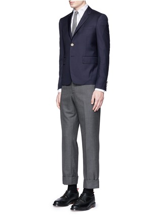 Figure View - Click To Enlarge - THOM BROWNE  - Hector' embroidery cotton Oxford shirt
