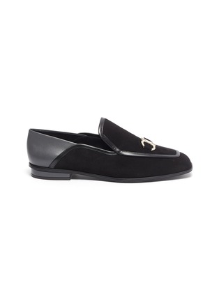 Main View - Click To Enlarge - SALVATORE FERRAGAMO - 'Cesaro' suede leather step in loafers