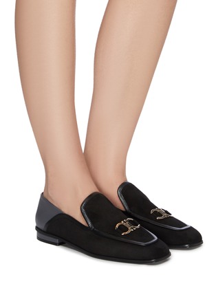 Figure View - Click To Enlarge - SALVATORE FERRAGAMO - 'Cesaro' suede leather step in loafers