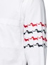 Detail View - Click To Enlarge - THOM BROWNE  - 'Hector' sleeve embroidery Oxford shirt