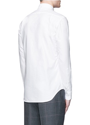 Back View - Click To Enlarge - THOM BROWNE  - 'Hector' crest embroidery Oxford shirt