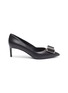 Main View - Click To Enlarge - SALVATORE FERRAGAMO - 'Zaia' buckle embellished leather pumps
