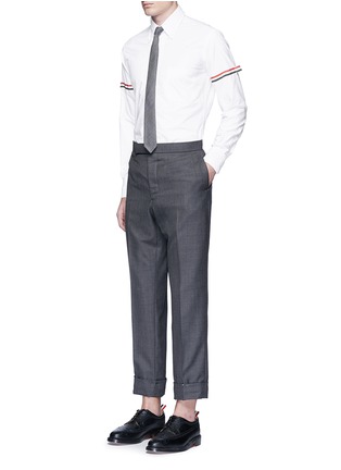 Figure View - Click To Enlarge - THOM BROWNE  - Petersham armband cotton Oxford shirt