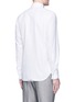 Back View - Click To Enlarge - THOM BROWNE  - Pleat bib distressed cotton shirt