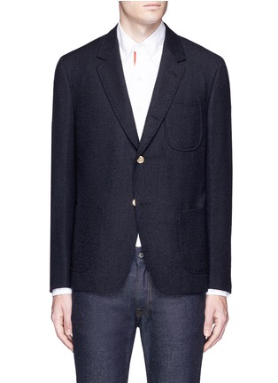 Main View - Click To Enlarge - THOM BROWNE  - Wool blend bouclé blazer