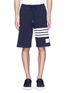 THOM BROWNE - Stripe French terry sweat shorts