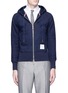 Main View - Click To Enlarge - THOM BROWNE  - Hector smocking embroidered zip hoodie
