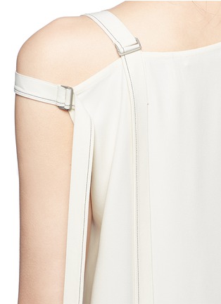 Detail View - Click To Enlarge - HELMUT LANG - Asymmetric strap one shoulder crepe top