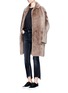 Figure View - Click To Enlarge - HELMUT LANG - Reversible lambskin shearling coat