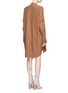 Back View - Click To Enlarge - HELMUT LANG - Cotton twill parka shirt dress