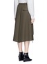 Back View - Click To Enlarge - HELMUT LANG - Utility pocket tie waist cotton twill skirt