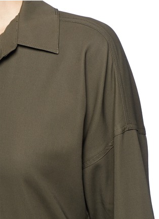 Detail View - Click To Enlarge - HELMUT LANG - Asymmetric back hem belted shirt dress