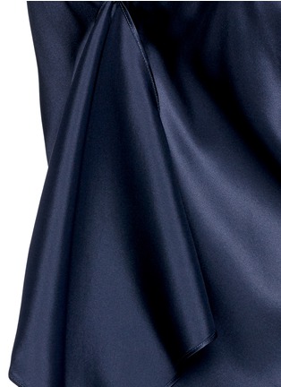 Detail View - Click To Enlarge - HELMUT LANG - Drape back silk satin slip dress