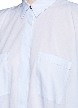 Detail View - Click To Enlarge - HELMUT LANG - Cotton lawn cap sleeve shirt