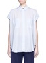 Main View - Click To Enlarge - HELMUT LANG - Cotton lawn cap sleeve shirt
