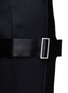 Detail View - Click To Enlarge - ALEXANDER MCQUEEN - Satin buckled strap wool-silk pants