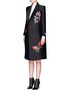 Front View - Click To Enlarge - ALEXANDER MCQUEEN - 'Vanity Obsession' metallic jacquard silk blend coat