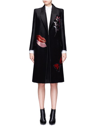 Main View - Click To Enlarge - ALEXANDER MCQUEEN - 'Vanity Obsession' metallic jacquard silk blend coat