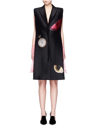 Main View - Click To Enlarge - ALEXANDER MCQUEEN - 'Nocturnal Obsession' metallic jacquard split vest