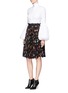 Figure View - Click To Enlarge - ALEXANDER MCQUEEN - 'Vanity Obsession' print plissé chiffon skirt