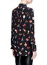 Back View - Click To Enlarge - ALEXANDER MCQUEEN - Obsession print crepe shirt