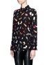 Front View - Click To Enlarge - ALEXANDER MCQUEEN - Obsession print crepe shirt