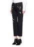 Main View - Click To Enlarge - ALEXANDER MCQUEEN - 'Surreal Obsessions' embellished cropped jeans