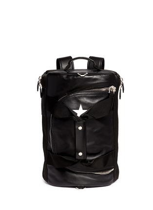 Main View - Click To Enlarge - GIVENCHY - Star print leather duffle backpack