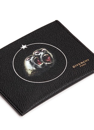 Detail View - Click To Enlarge - GIVENCHY - 'Monkey Brothers' faux leather cardholder