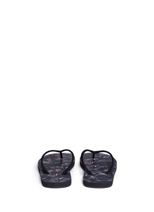 Back View - Click To Enlarge - GIVENCHY - Monkey print flip flops