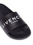Detail View - Click To Enlarge - GIVENCHY - Logo print rubber slide sandals