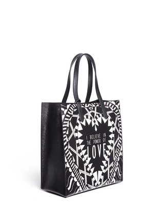 Front View - Click To Enlarge - GIVENCHY - 'Power of Love' medium slogan print tote