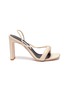 Main View - Click To Enlarge - KALLISTE - Puffy Strap Square Toe Sandals