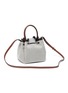 Detail View - Click To Enlarge - BURBERRY - Smooth leather canvas bucket bag