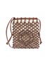 Main View - Click To Enlarge - BURBERRY - Canvas pouch woven leather tote