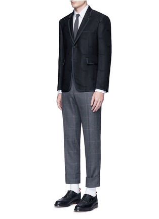 Figure View - Click To Enlarge - THOM BROWNE  - 'Hector' wool stamp jacquard blazer