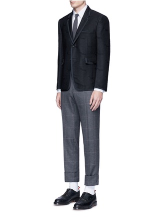 Figure View - Click To Enlarge - THOM BROWNE - 'Hector' wool stamp jacquard blazer