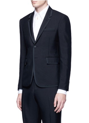 Detail View - Click To Enlarge - THOM BROWNE  - Grosgrain ribbon wool-mohair tuxedo suit