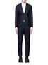 Main View - Click To Enlarge - THOM BROWNE  - Grosgrain ribbon wool-mohair tuxedo suit