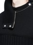 Detail View - Click To Enlarge - GIVENCHY - Detachable turtleneck wool-cotton sweater