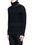 Front View - Click To Enlarge - GIVENCHY - Detachable turtleneck wool-cotton sweater