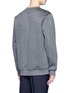 Back View - Click To Enlarge - GIVENCHY - Leather logo patch marled scuba jersey sweatshirt