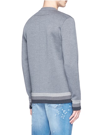 Back View - Click To Enlarge - GIVENCHY - Monkey patch bonded wool sweater