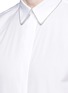 Detail View - Click To Enlarge - GIVENCHY - Chain link collar cotton poplin shirt