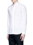 Front View - Click To Enlarge - GIVENCHY - Chain link collar cotton poplin shirt
