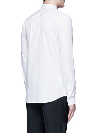 Back View - Click To Enlarge - GIVENCHY - Metal collar tip cotton shirt