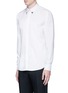 Front View - Click To Enlarge - GIVENCHY - Metal collar tip cotton shirt