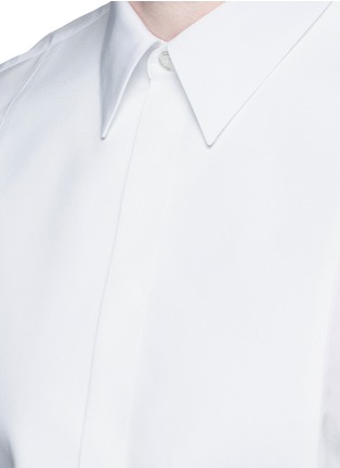 Detail View - Click To Enlarge - GIVENCHY - Bib front cotton tuxedo shirt
