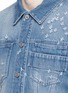 Detail View - Click To Enlarge - GIVENCHY - Distressed denim jacket