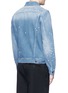 Back View - Click To Enlarge - GIVENCHY - Distressed denim jacket